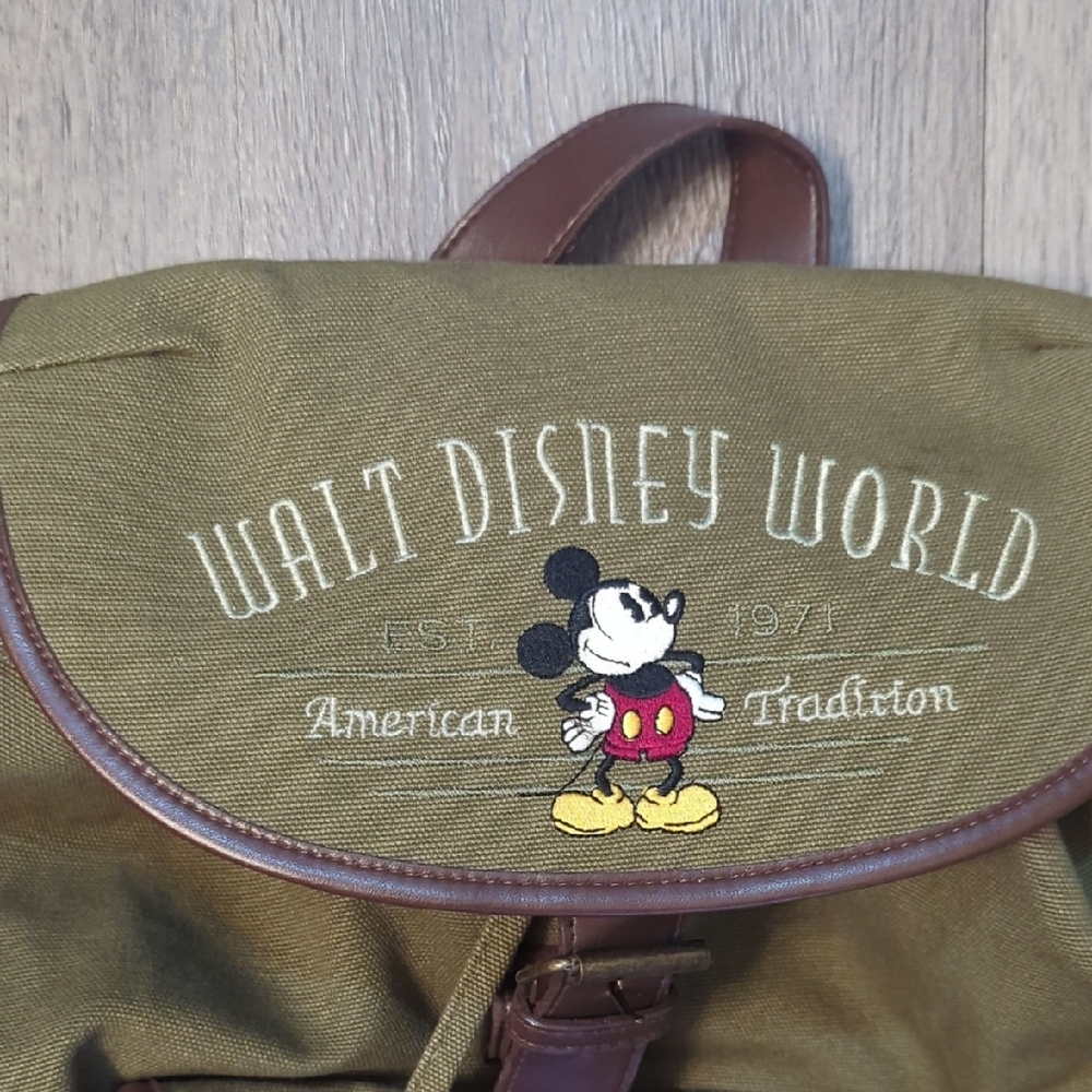 Disney Olive and Brown Backpack - Picture 2 of 6